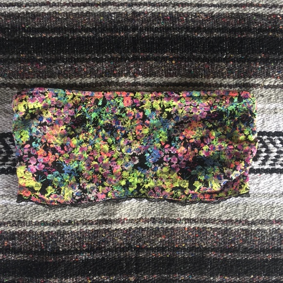 Colorful Lace Bandeau Bra - Picture 1 of 3